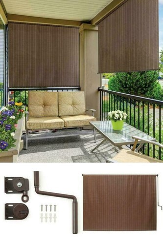 6 Ft Window Sun Shade Blind Roller Roll Up Exterior Cordless Patio Outdoor Porch