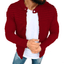 UK Men Pleated Jacket Collared Zip Up Long Sleeve Casual Slim Fit Coat Overcoat