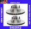 Set Os 2 Front Premium Disc Brake Rotors and Hub Assembly 285 mm Front 54029X2