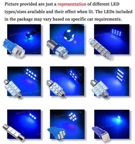 For 2002-2006 Acura RSX 10K Blue LED Interior Lights Package Kit Bulbs Lamp O5