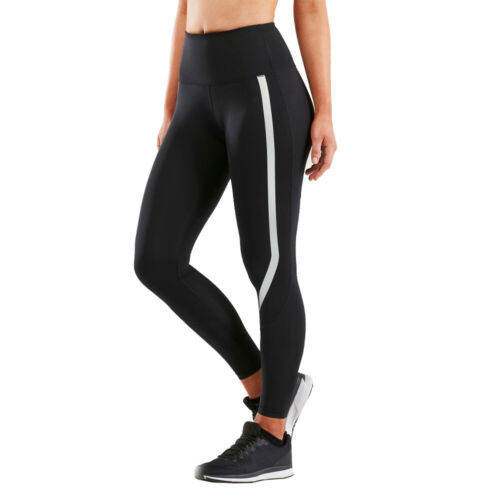 2XU Womens Fitness Hi-Rise Compression Tights Bottoms Pants Trousers Black
