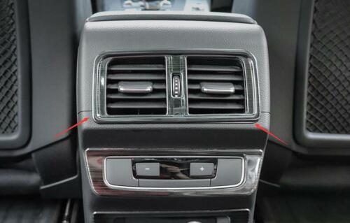 For Audi Q5 2018 2019-2021 Black Titanium Rear Air Outlet Vent Frame Trim 1PCS