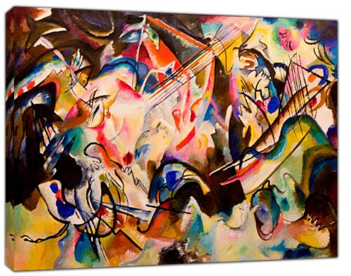 WASSILY KANDISKY COMPOSITION VI OIL PAINT REPRINT ON FRAMED CANVAS WALL ART 
