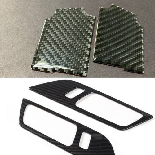 Details about   4 Carbon Fiber Door Handle Frame for NONE MEMORY SEAT Trim Kit For Mustang 15-19 