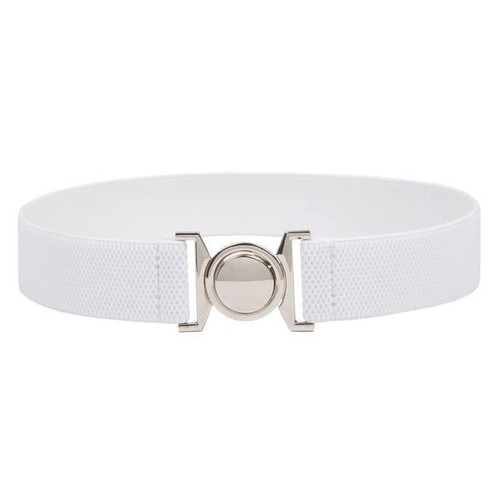 women/'s Designer Metal Stretchy Black Brown Elastic Waist Belt