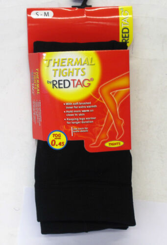LADIES THICK BLACK THERMAL REDTAG TIGHTS 41B261 FOOTLESS TIGHTS 41B262 TOG .45 