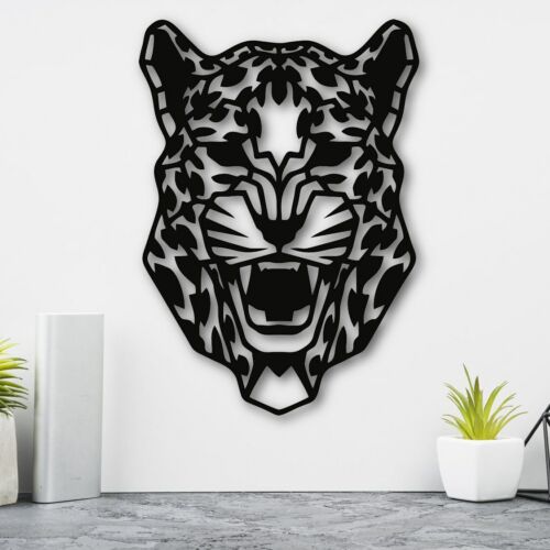 Jaguar Head Géométrique Mural Art Maison Salon Chambre Décor grande taille