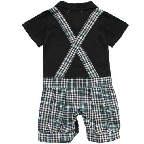 Newborn Baby Boys Romper Outfit One-Piece Bowtie Jumpsuit Bodysuit Party Clothes 