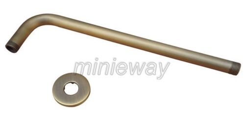 Antique Brass Shower Head Extension Pipe 32cm Long wall cover Shower Arm msh104