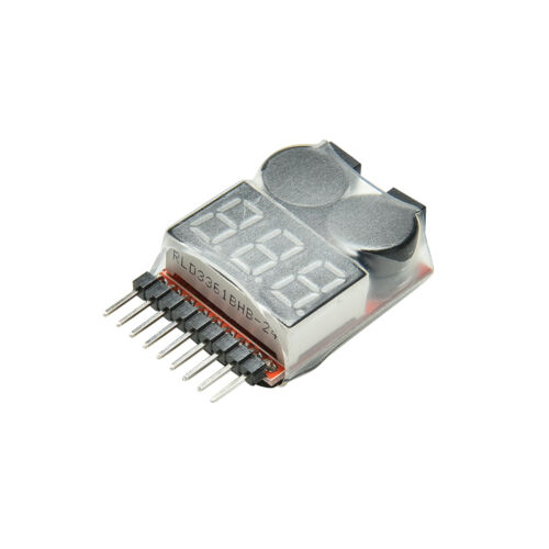 RC Lipo Battery Low Voltage Alarm 1S-8S Buzzer Indicator Checker Tester LED √