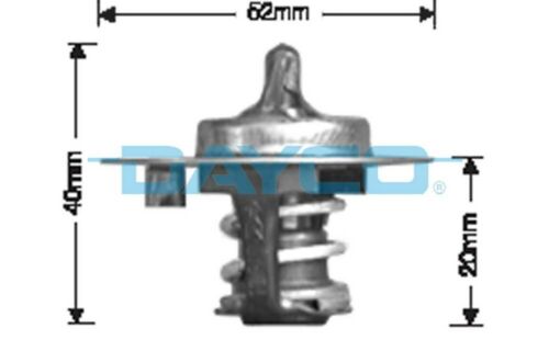 Thermostat for Daihatsu F20 12R Jun 1977 to Jun 1984 DT27A 