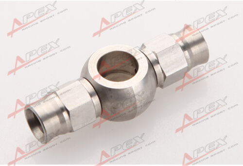 Stainless Steel 10.2mm 3//8/" Eye Banjo To Double AN-3 Hose End Brake Fittings