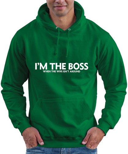 When The WIFE IS AWAY I/'m the Boss Funny Husband Married Hoodie Hooded Top