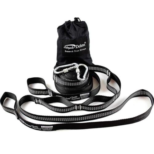 Simple Deluxe 10 12 FT Heavy Duty Tree Hanging Hammock Straps with 2 Carabiners