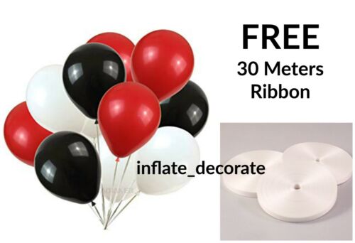 10-100 White and Mix colour Plain Balloons Birthday Wedding Party New Year Balon 