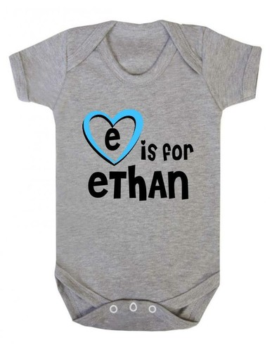 E Is For Ethan Baby Vest Playsuit Ethan Baby Bodysuit