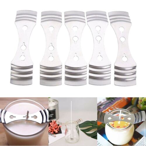 5pcs Metal Candle Wicks Holders Centering Device Hole Clips Making Supplies Tool 