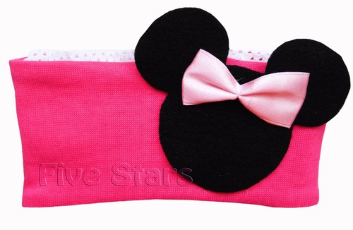 Newborn Baby Girl Infant Kid Headband Cotton Hairband Minnie Mouse Hair 0-12 m