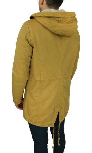 Giaccone Parka uomo casual beige cammello giacca Invernale con pelliccia interna