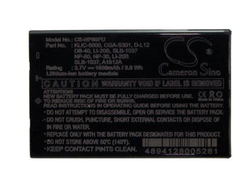 Premium batería para Toshiba Camileo P30 px1497k Camileo H10 Nuevo Camileo H20 