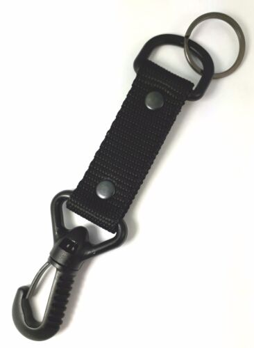 Noir Sangle Clip ceinture EDC//MOLLE CLIP et D-Ring Avec Porte-Clés Fixation