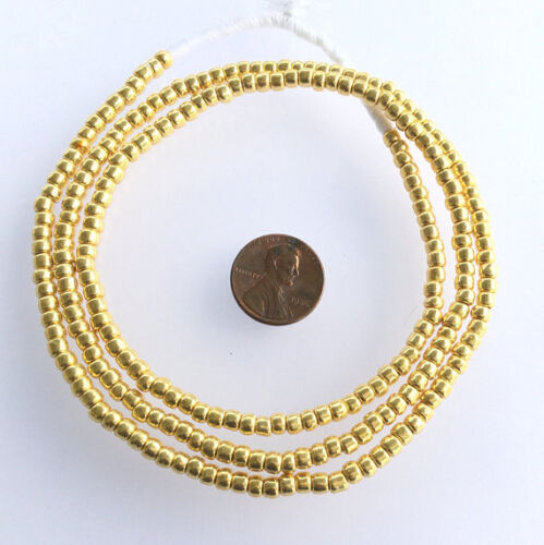 Fine authentic gold ethnic metal spacer beads