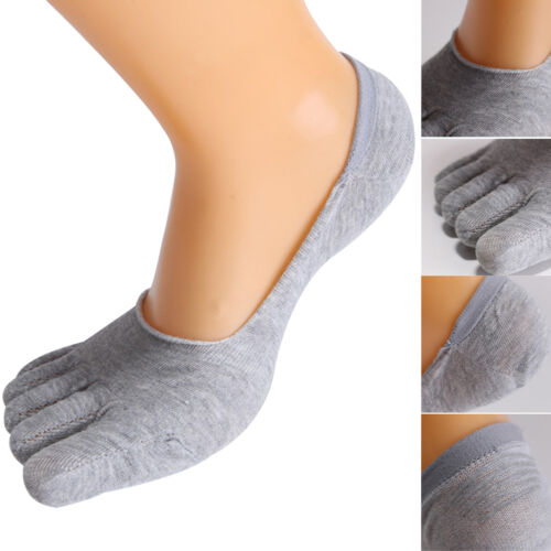 2/5 Pairs Mens Cotton Toe Socks Sports Five Finger Low Invisible Toe Socks UK 
