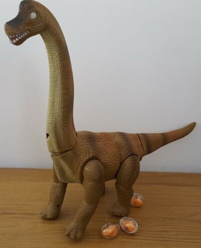 Large Dinosaur Diplodocus Electric Walking Lays Egg Toy Sounds Girls Boys Toys 
