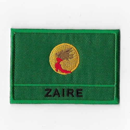 Zaïre Drapeau National iron on patches brodé appliqué badge emblème