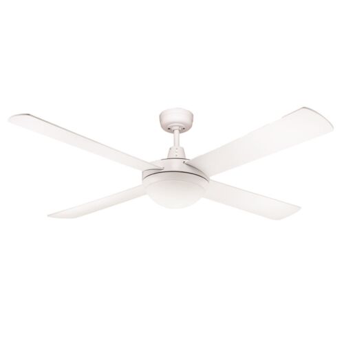 Genesis 52 inch White Ceiling Fan with Light and White Touch Pad Remote