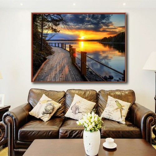 Sunset DIY 5D Full Drill Diamond Painting Embroidery Cross Stitch Kit Home Decor
