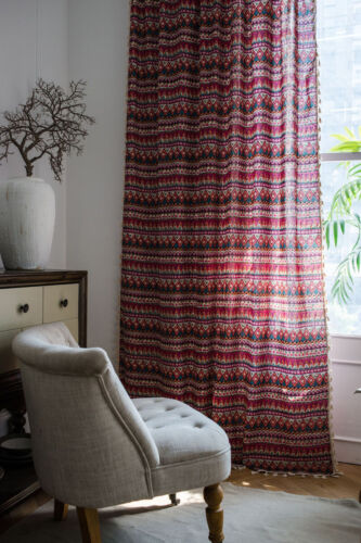 Vintage Curtains Boho Curtain Bedroom Living Room Ethnic Window Drapes Treatment