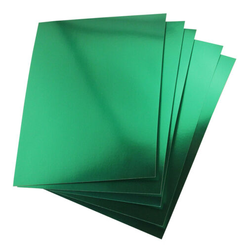 Shiny 25-Sheets Hygloss Green Metallic Foil Board Sheets 8.5 x 11-Inch 