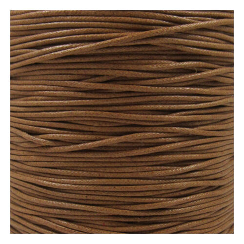 WAXED COTTON CORD 1.0mm 1.5mm & 2mm *28 COLOURS CRAFT JEWELLERY MAKING STRINGING 