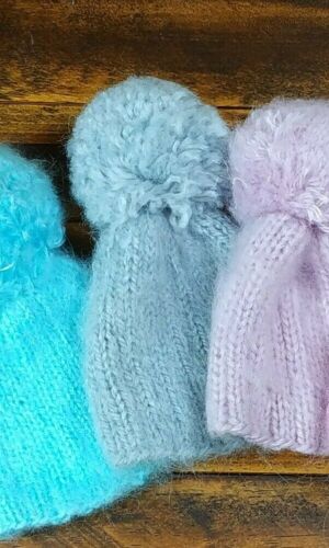Knitted Hat Beanie Pompon For Doll  9 inches Accessories Clothes for Dolls Tilda