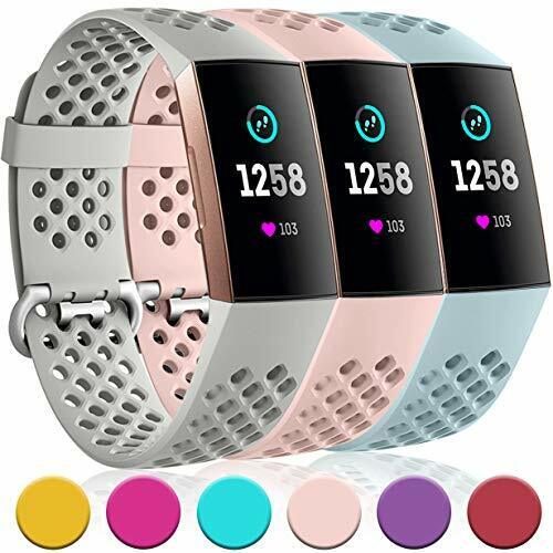 3 SE,Breathable Waterproof Sport Strap Multipack 3 Bands for Fitbit Charge 4 