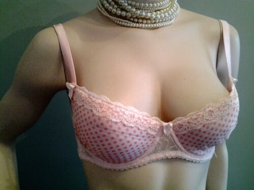 Mimi Holliday includes silk bra stunning pink spotted lace effect 