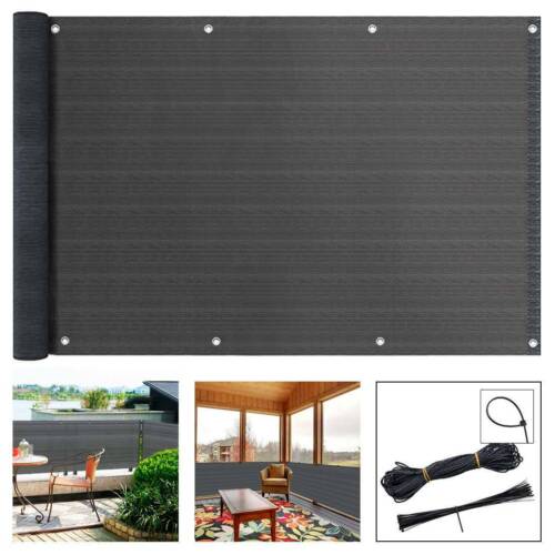 Balcony Privacy Screen Fence Cover 3ft x16.4ft Deck Screen UV-Resistant US NEW 