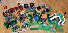 Lego Minecraft Lot w/ Box &Instr. 21127, 21134, 21132, 21122,21113, 21119, 21133