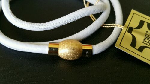 Armband Weißes Nappa Leder Wickelarmband 3fach Magnetverschluss TOP CHIC