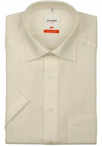 Mens Shirt Olymp Luxor Modern Tailored Fit Non Iron 100/% Cotton Short Sleeve