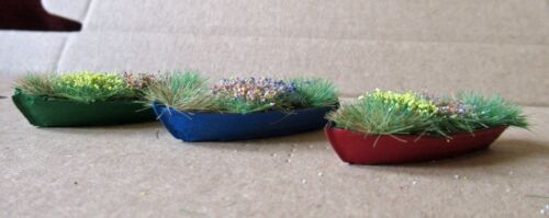 Small boat planters 3 OO Gauge//1:76 scale model railway accessory