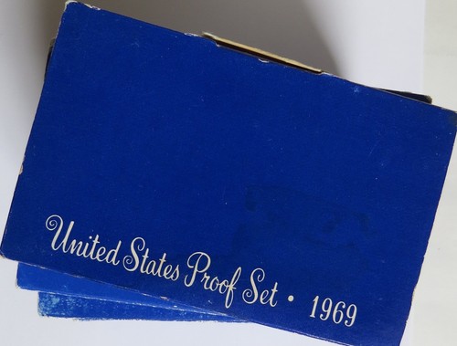 Ten 1969-S US Mint Proof Sets 10 Set Lot OGP