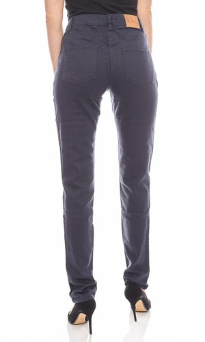 Cheer modische Hose Damen Jeans mit zwei Reißverschlusstaschen Langgröße Navy