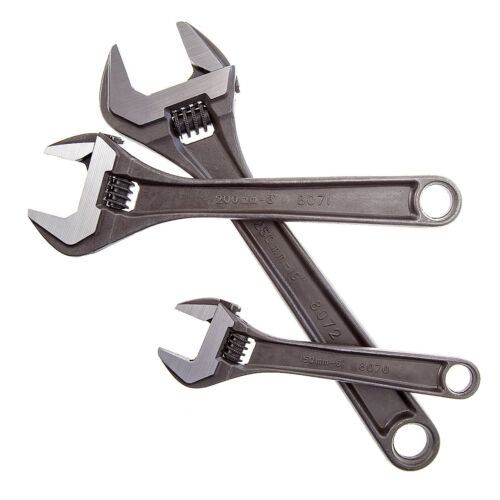 ADJUST3 BAHCO 3 Piece Set 6" 8070,8" 8071,10" 8072 Adjustable Wrench Spanners 
