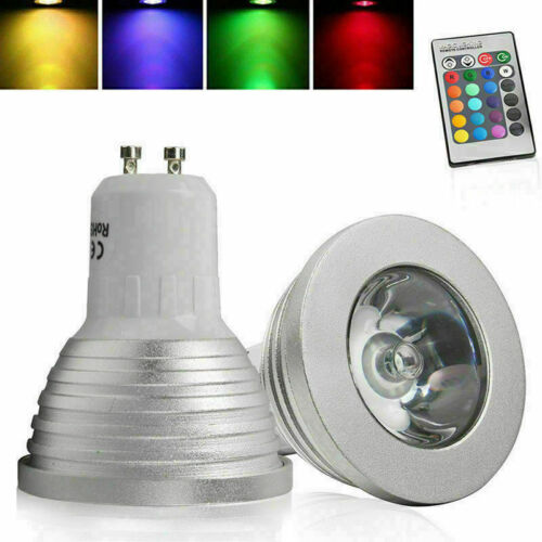 GU10 MR16 E27 E14  RGB 5W Led Light Bulb 16 Colors Magic IR Remote Control Lamp 