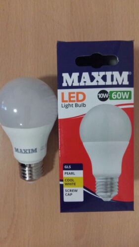 Maxim LED GLS Bulbs 6w 10w 16w BC B22 ES E27 Cool White 4000K  40w 60w 100w 