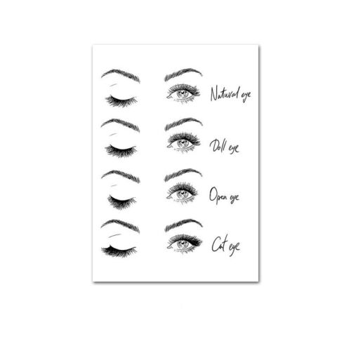 Eyelash Makeup Fashion Poster Quote Wall Art Picture Canvas  Print for Girl Room 