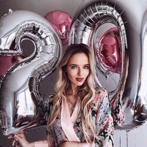 40'' Giant Foil Number Balloons Self Inflating Birthday Age Wedding Party Decor 