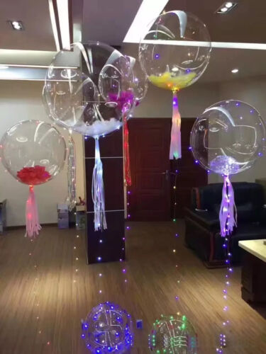 Details about   LED Light Balloons Transparent Balloon Wedding Birthday Xmas Party Lights UK RR 